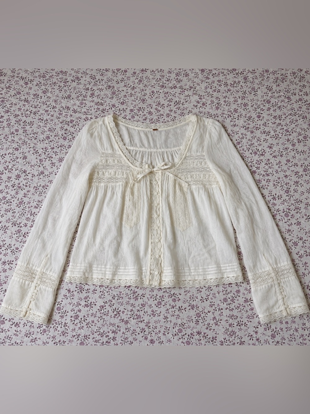 Free People Forevermore Long Sleeve Top - Ivory